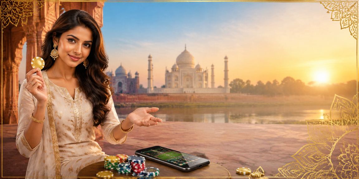 Mobile device showing betting app with cricket and casino promotions